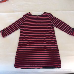 Navy Blue and Hot Pink Striped Dress